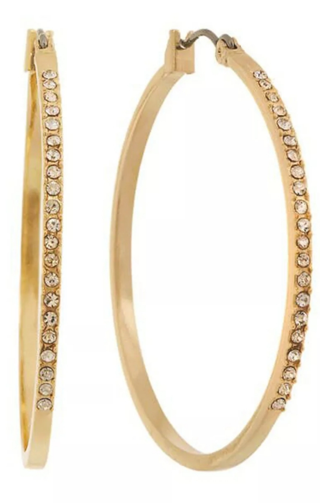 Laundry By Shelli Segal Large Gold Pave Earrings 30$
